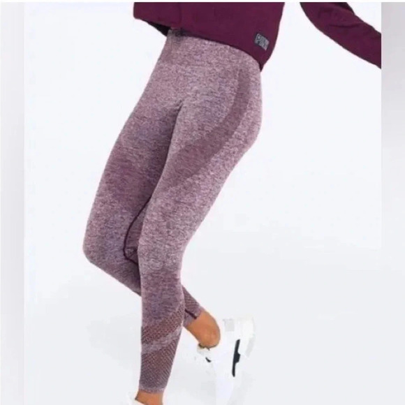 PINK Victoria's Secret Pants - Victoria's Secret VS PINK Maroon High Waisted Seamless Leggings medium